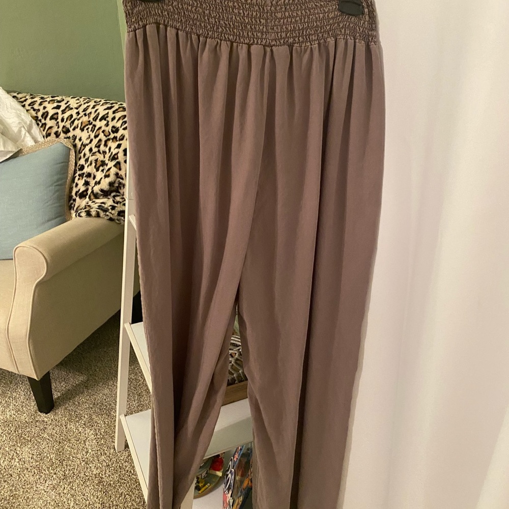 Dark khaki brown pants. Never worn